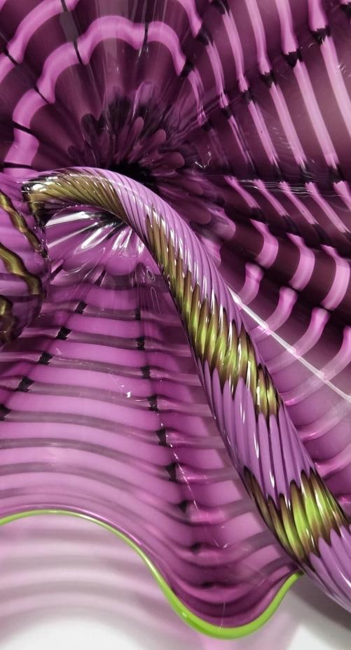 RARE~ D.Chihuly Signed TWO PIECE Hand Blown Glass Set~ (Measurements in Description) - 17