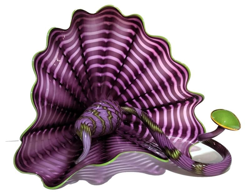 RARE~ D.Chihuly Signed TWO PIECE Hand Blown Glass Set~ (Measurements in Description) - 2