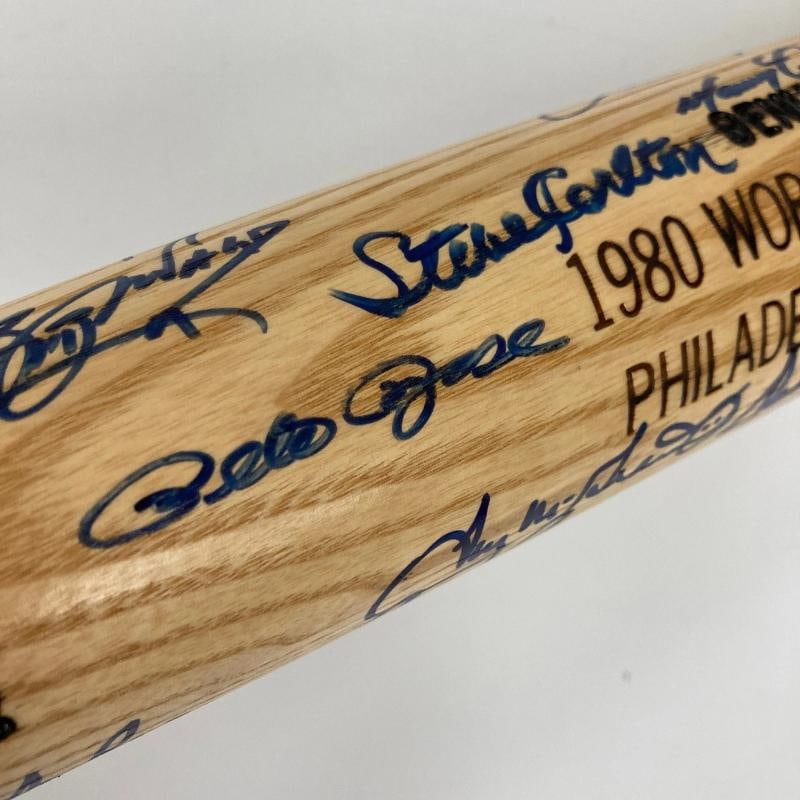 1980 Philadelphia Phillies World Series Champs Team Signed Bat 31 Sigs (PSA LOA) - 10