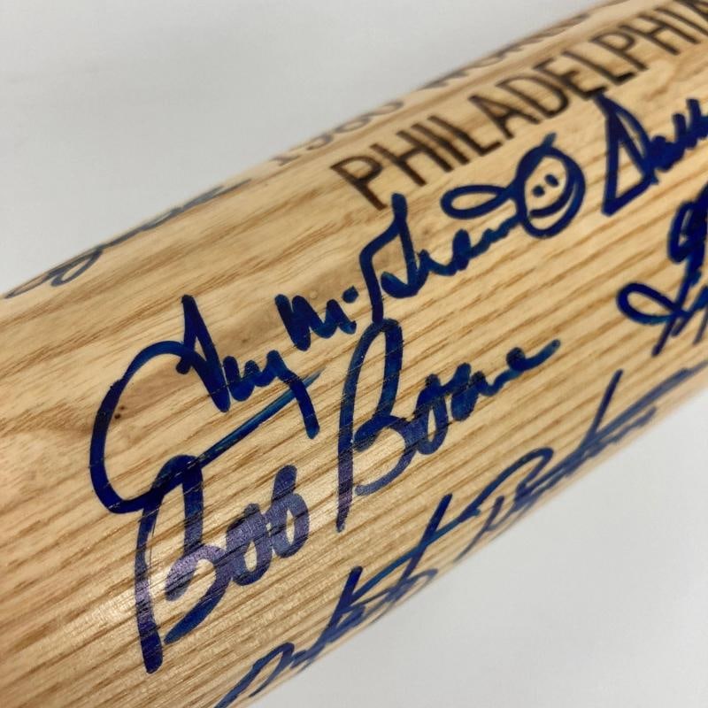 1980 Philadelphia Phillies World Series Champs Team Signed Bat 31 Sigs (PSA LOA) - 11