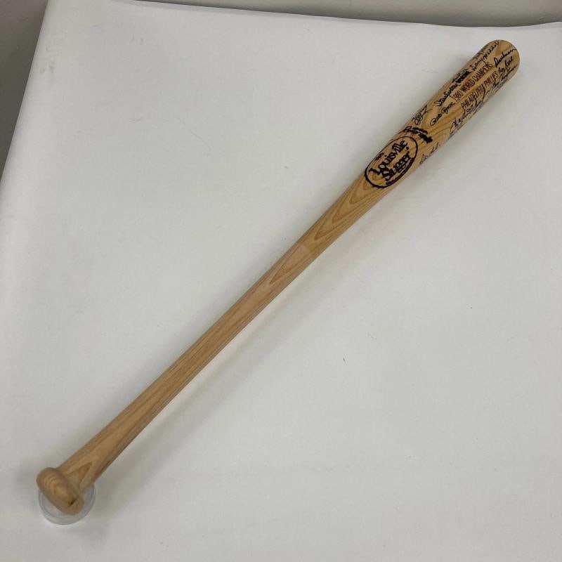 1980 Philadelphia Phillies World Series Champs Team Signed Bat 31 Sigs (PSA LOA) - 3
