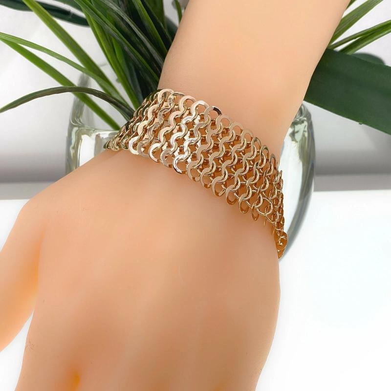 18kt Rose Gold ChainMail Bracelet - 3