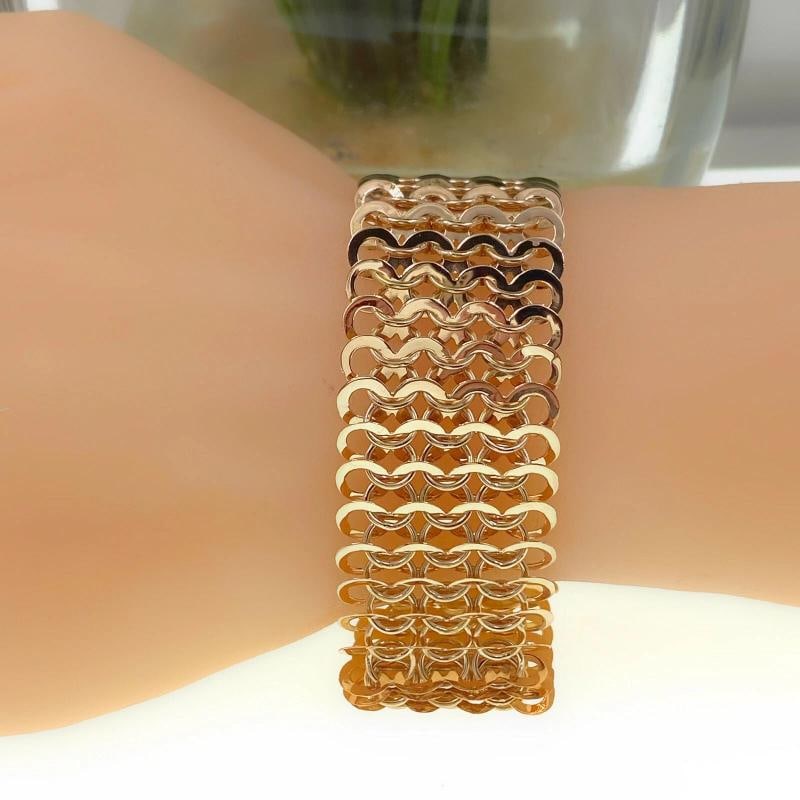 18kt Rose Gold ChainMail Bracelet - 4