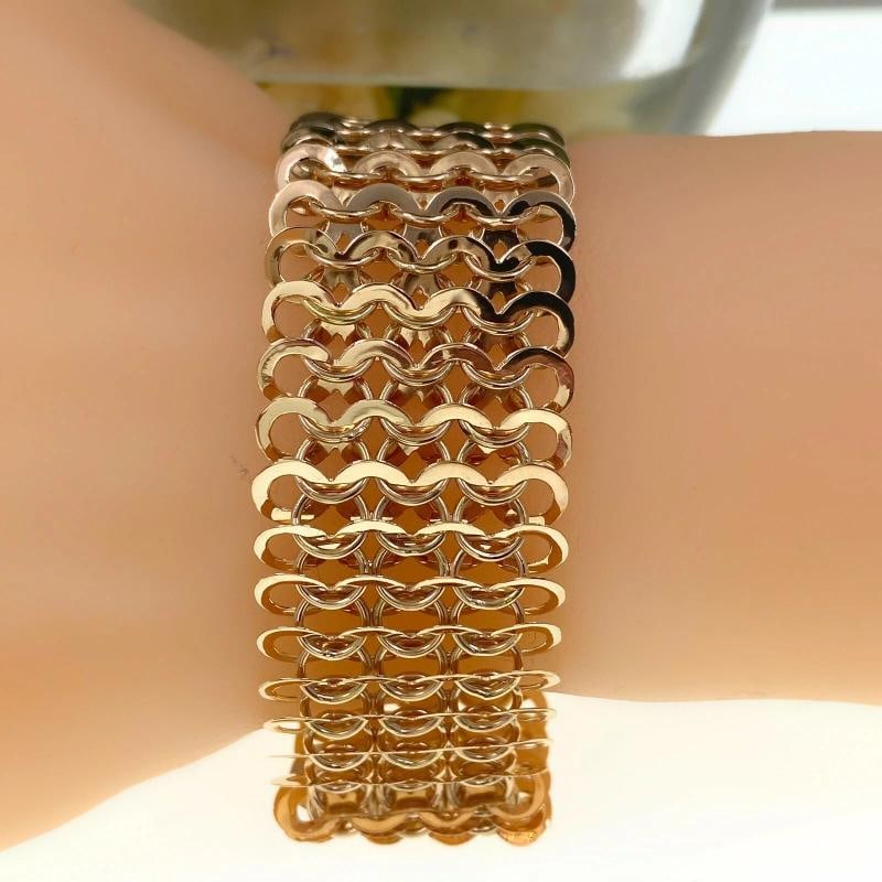 18kt Rose Gold ChainMail Bracelet - 5