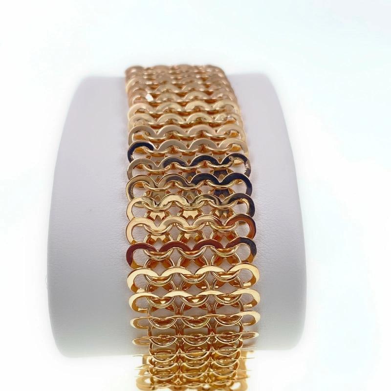 18kt Rose Gold ChainMail Bracelet - 6