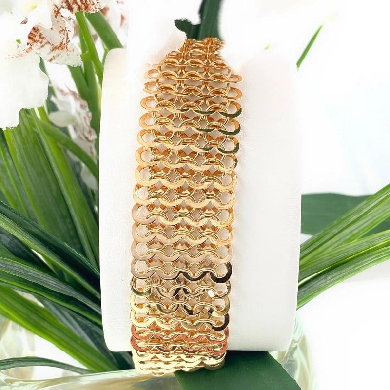 18kt Rose Gold ChainMail Bracelet - 7