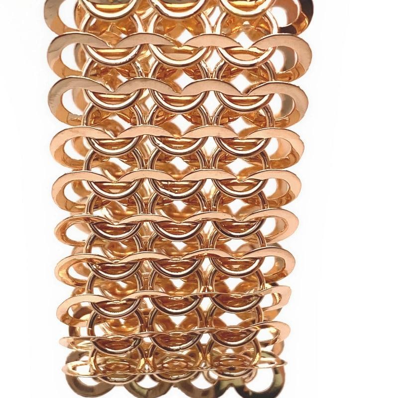 18kt Rose Gold ChainMail Bracelet - 8