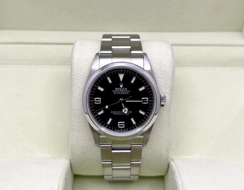 Rolex Explorer 114270 36mm Black Dial Stainless Steel Box Service Card - 2