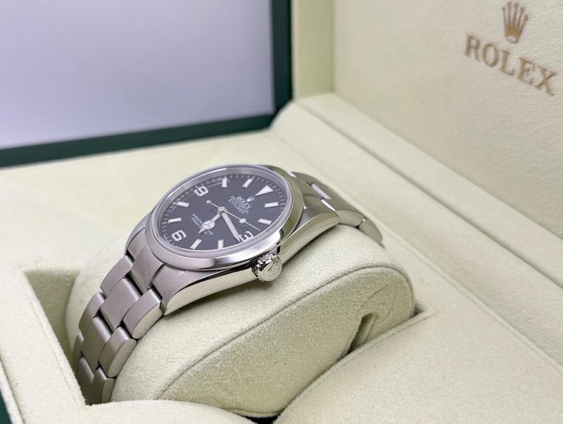 Rolex Explorer 114270 36mm Black Dial Stainless Steel Box Service Card - 3