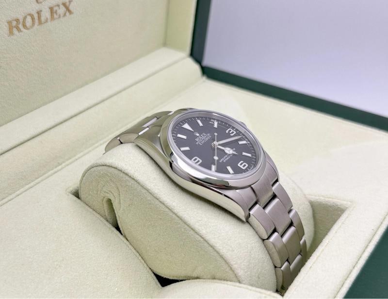 Rolex Explorer 114270 36mm Black Dial Stainless Steel Box Service Card - 4