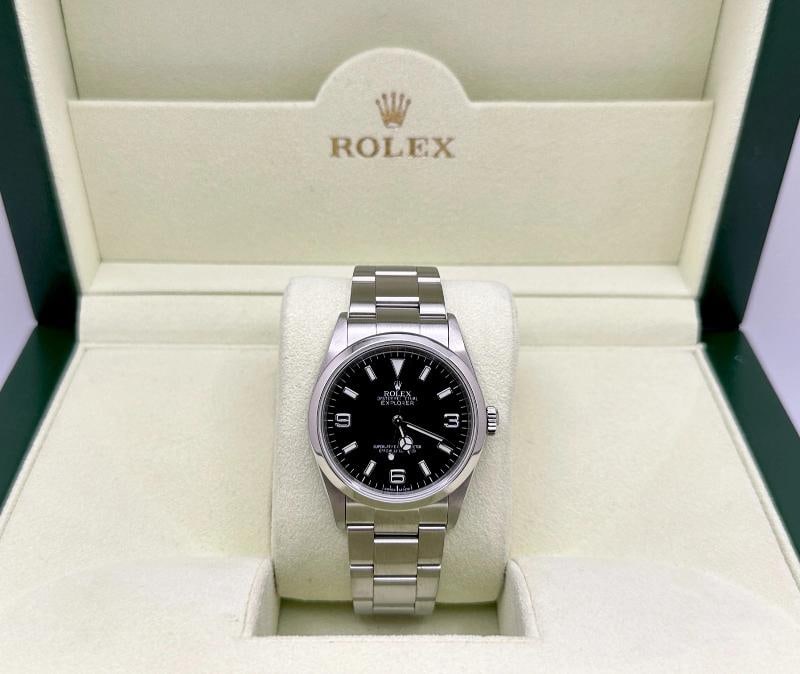 Rolex Explorer 114270 36mm Black Dial Stainless Steel Box Service Card - 5