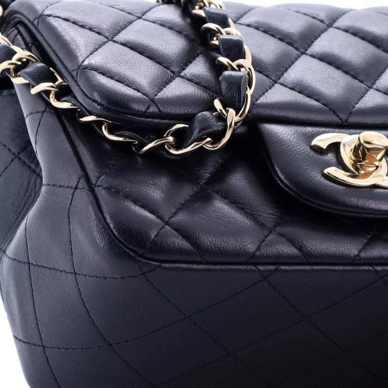 Chanel Square Classic Single Flap Bag Quilted Lambskin Mini - 7