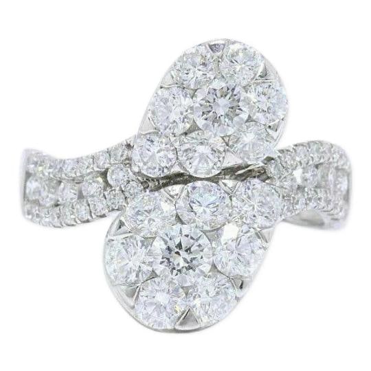 18k White Gold Pear Shaped Diamond Cocktail Ring Pave Round Diamonds: Condition: Pre-owned - Good,Cut: Ideal,Main Stone Creation: Natural,Fancy Diamond Color: Not Applicable,Sizable: Yes,Main Stone Color: White,Metal: White Gold,Gender: Female,Total Carat Weight: 2.00