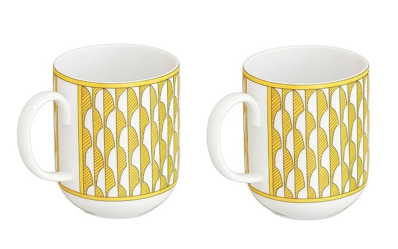 NEW HERMES SOLEIL D'HERMES NO. 1 PAIR OF MUGS #P046031P BRAND NIB FRENCH: Condition: New: A brand-new, unused, unopened, undamaged item in its original packaging (where packaging is applicable). Packaging should be the same as what is found in a retail store, unless the