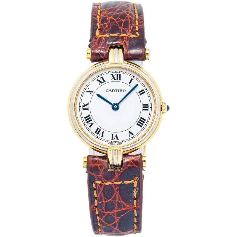 Cartier Vendome Trinity 18k Tri-color White Dial Quartz Women Watch 25mm: Condition: Pre-owned - Good: This item has been gently used but is in good condition. It might have a few signs of wear, like light scratches or tarnishing. ,Brand: Cartier,REFERENCE: 88100,Model:
