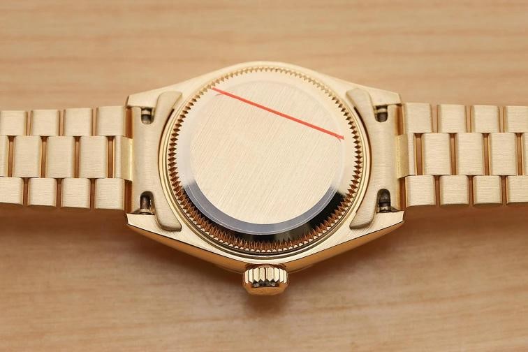 ROLEX DATEJUST PRESIDENT 69268 18K GOLD FACTORY DIAMOND DIAL PYRAMID BEZEL WATCH - 11