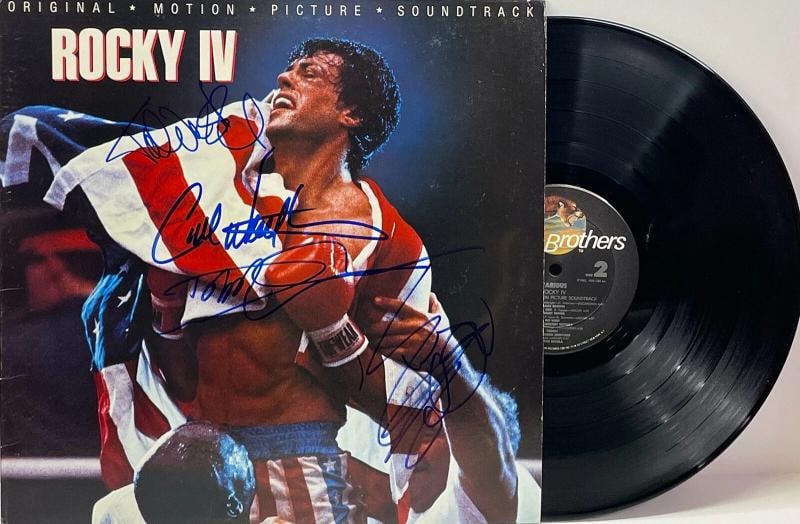 S STALLONE C WEATHERS T SHIRE LUNDGEN Signed Autograph ROCKY IV Album JSA BAS: Original/Reproduction: Original,Signed by: STALLONE LUNDGEN WEATHERS SHIRE,Industry: Movies,Country of Origin: United States
