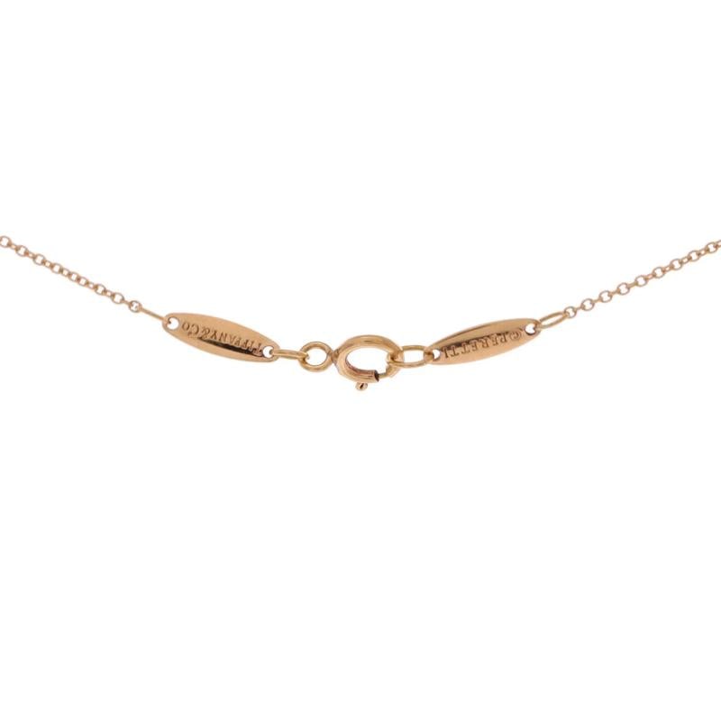 Tiffany & Co. Elsa Peretti Open Heart Pendant Necklace 18K Rose Gold 7mm - 3