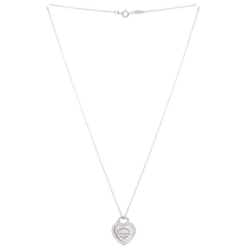 Tiffany & Co. Return to Tiffany Heart Pendant Necklace 18K White Gold - 2