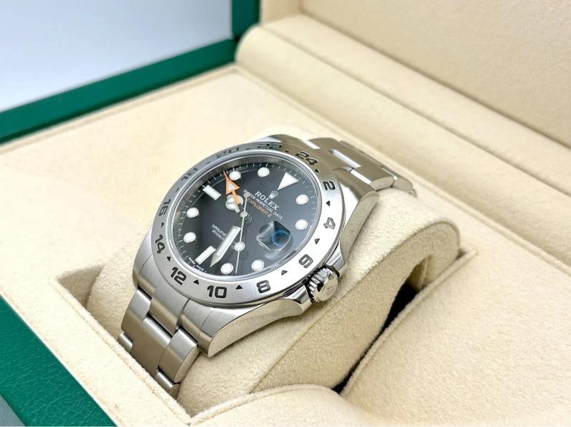 2021 Rolex Explorer II 216570 42mm Black Dial Stainless Steel Box Papers - 4