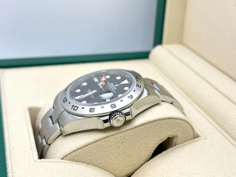 2021 Rolex Explorer II 216570 42mm Black Dial Stainless Steel Box Papers - 5