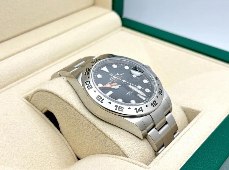 2021 Rolex Explorer II 216570 42mm Black Dial Stainless Steel Box Papers - 6