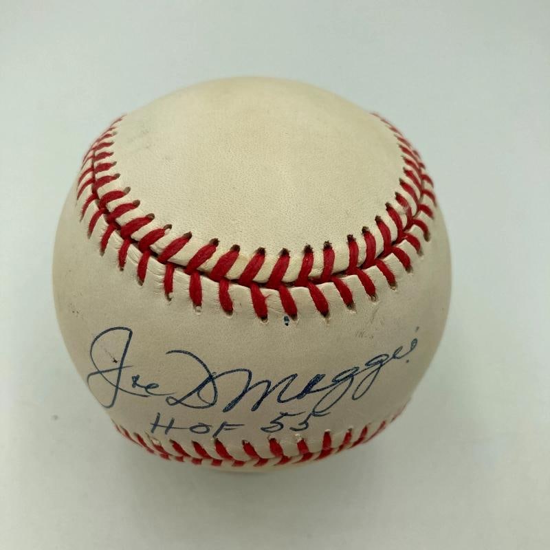 Joe Dimaggio "Hall Of Fame 1955" Signed American League Baseball JSA COA - 6