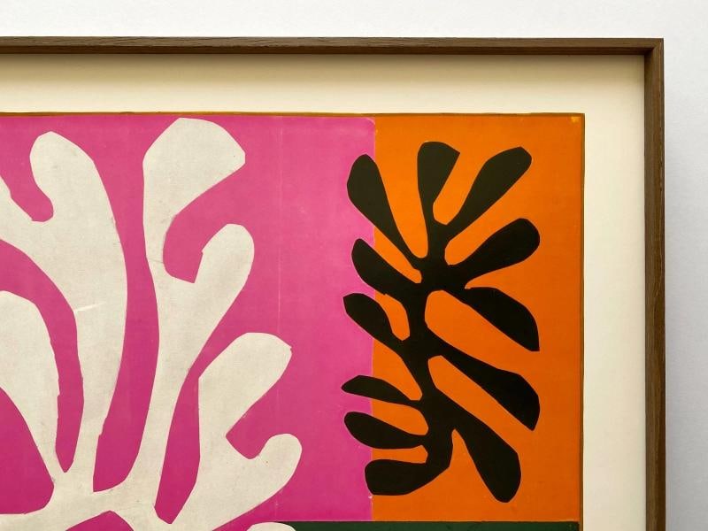 HENRI MATISSE RARE 1989 LITHOGRAPH PRINT FRAMED MUSEUM POSTER SNOW FLOWERS 1951 - 12