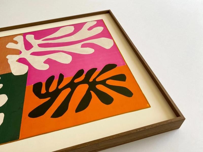 HENRI MATISSE RARE 1989 LITHOGRAPH PRINT FRAMED MUSEUM POSTER SNOW FLOWERS 1951 - 13