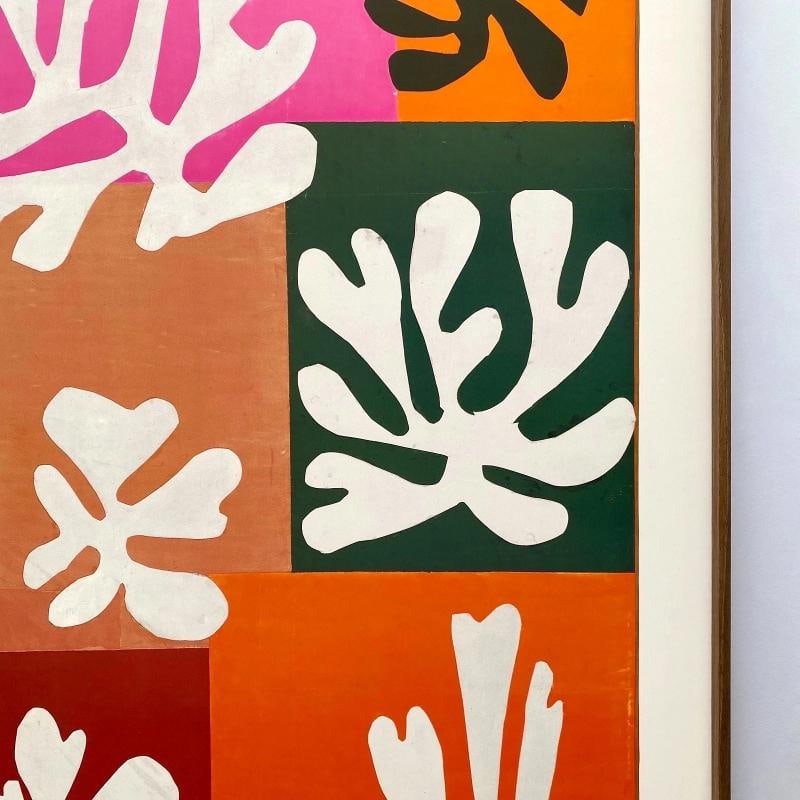 HENRI MATISSE RARE 1989 LITHOGRAPH PRINT FRAMED MUSEUM POSTER SNOW FLOWERS 1951 - 14