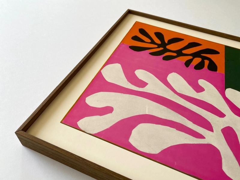 HENRI MATISSE RARE 1989 LITHOGRAPH PRINT FRAMED MUSEUM POSTER SNOW FLOWERS 1951 - 6