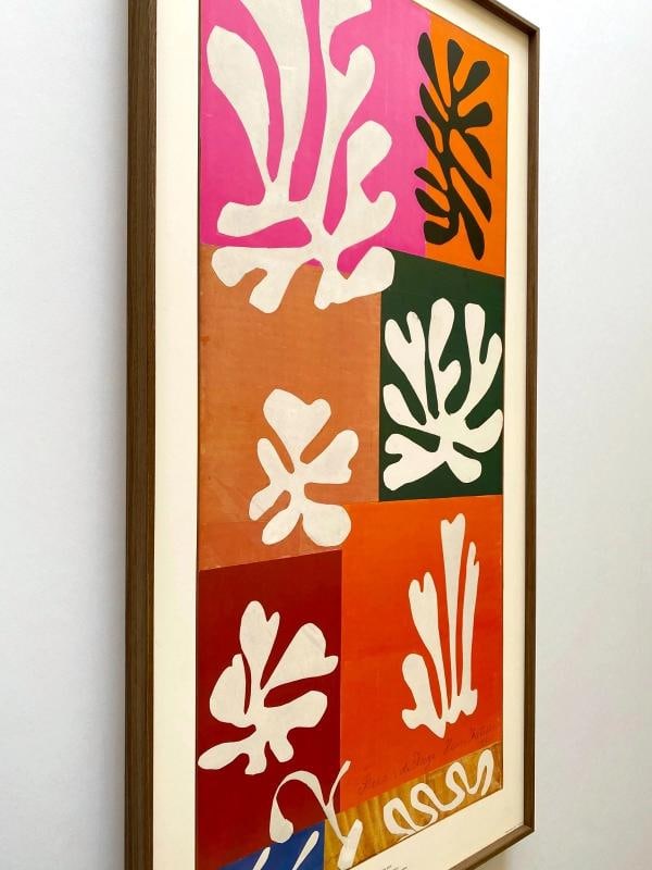 HENRI MATISSE RARE 1989 LITHOGRAPH PRINT FRAMED MUSEUM POSTER SNOW FLOWERS 1951 - 8