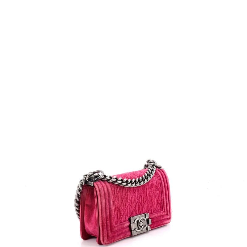 Chanel Boy Flap Bag Quilted Velvet Small - 2
