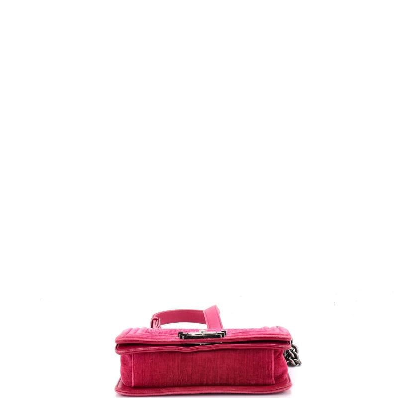 Chanel Boy Flap Bag Quilted Velvet Small - 4
