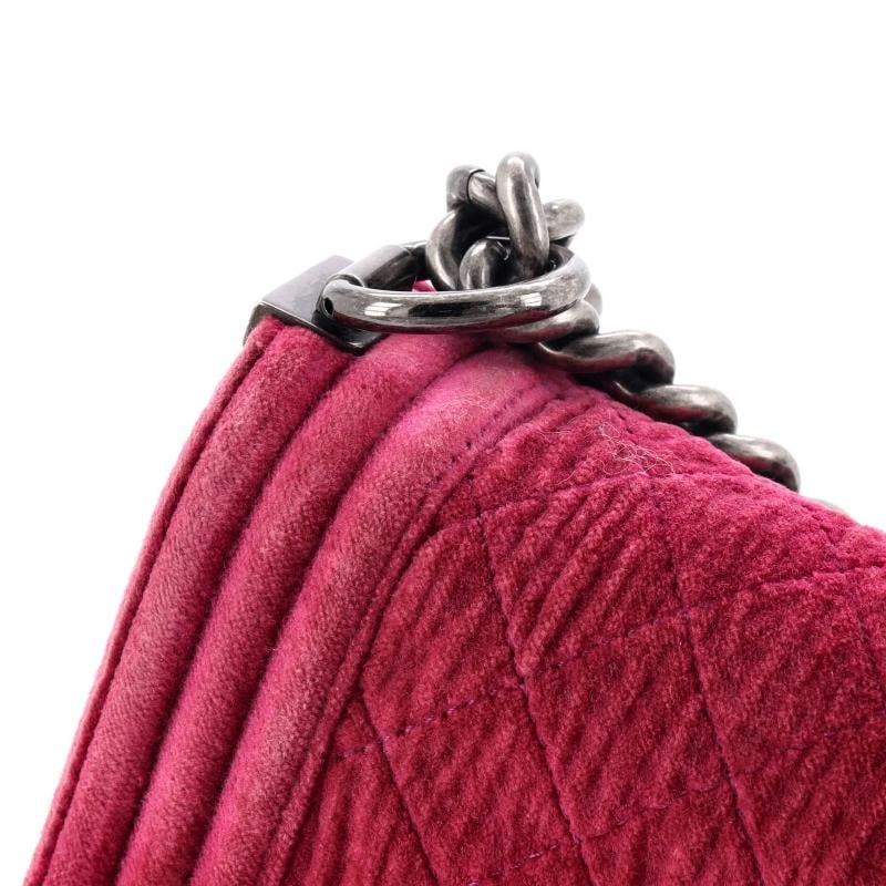 Chanel Boy Flap Bag Quilted Velvet Small - 6