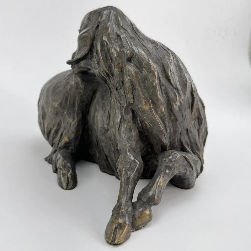 Signed Robin J. Laws 2/30 Baby Goat Bronze Art Sculpture of Skamper 1998 - 4