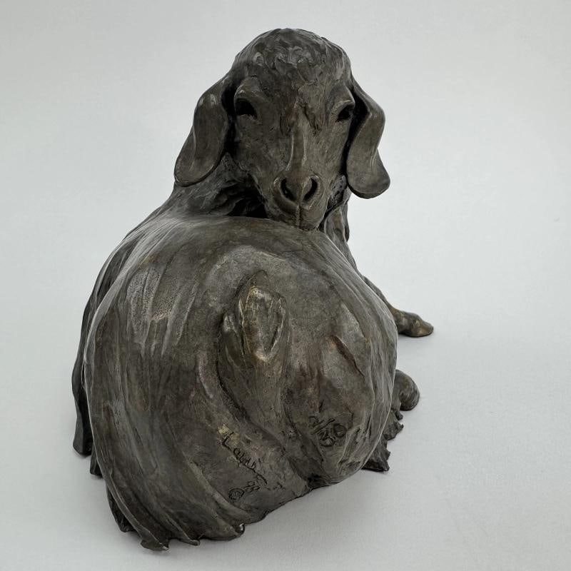 Signed Robin J. Laws 2/30 Baby Goat Bronze Art Sculpture of Skamper 1998 - 5
