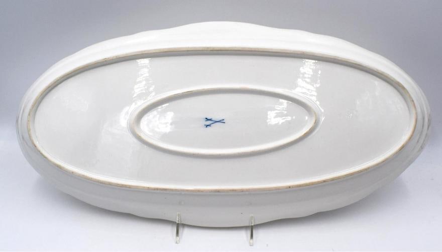 Antique Meissen Finely Hand Painted Fish Platter - Signed, Circa 1890 - 9