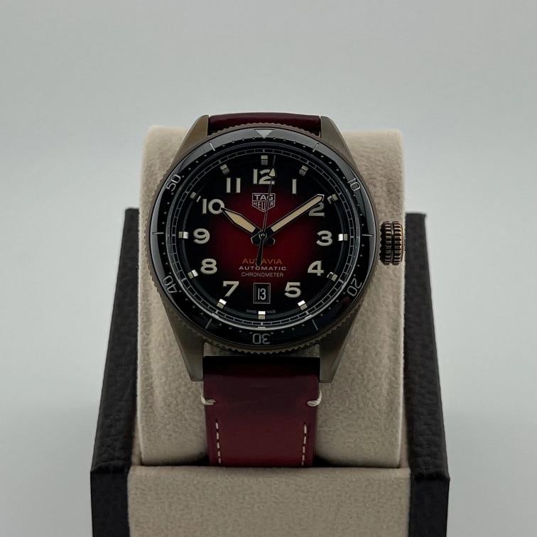 TAG Heuer Autavia Automatic WBE5192.FC8300 42mm Red Dial Bronze Box Paper - 2