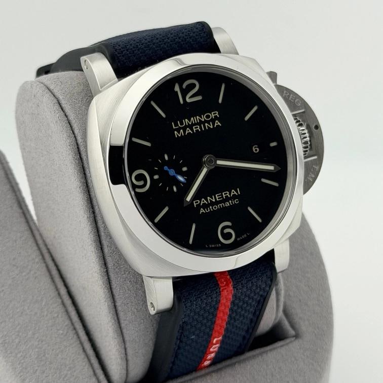 2022 Panerai Luminor Marina PAM01312 PAM 1312 44mm Black Dial Steel Box Papers - 2