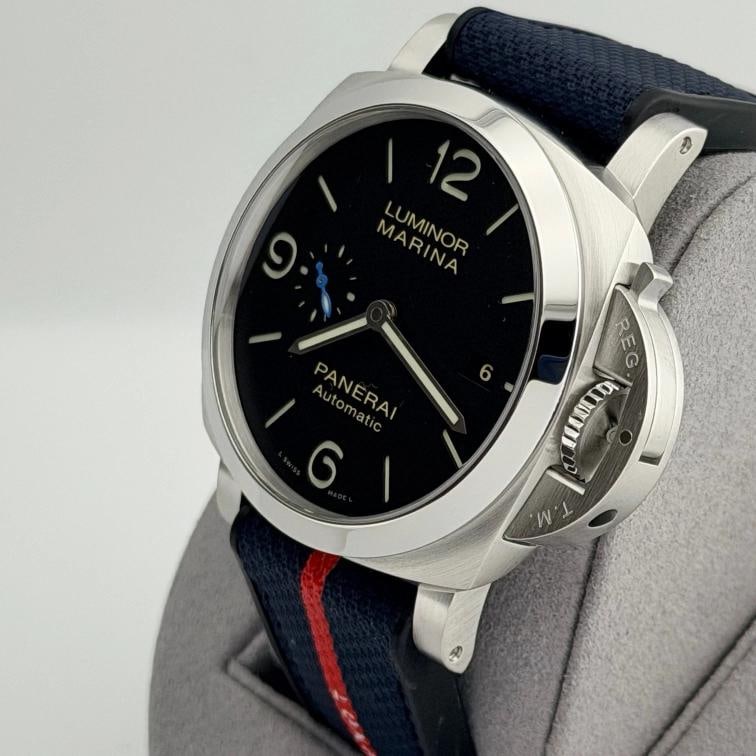 2022 Panerai Luminor Marina PAM01312 PAM 1312 44mm Black Dial Steel Box Papers - 4