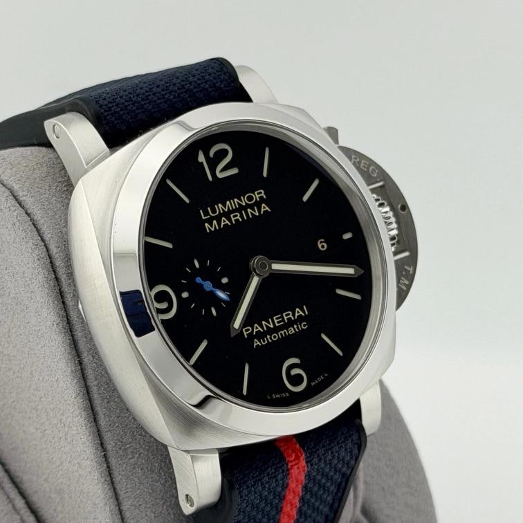 2022 Panerai Luminor Marina PAM01312 PAM 1312 44mm Black Dial Steel Box Papers - 5