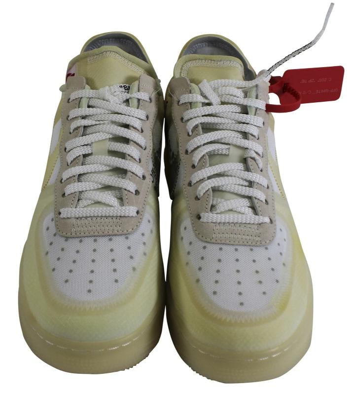 Virgil Abloh Signed 2017 Nike Off White Air Force 1 Low "The Ten" Shoes (Beckett LOA) - 4