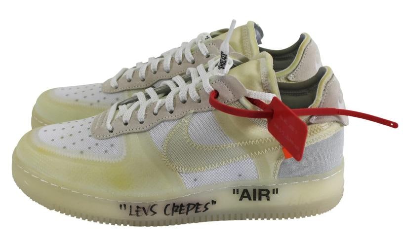 Virgil Abloh Signed 2017 Nike Off White Air Force 1 Low "The Ten" Shoes (Beckett LOA) - 7