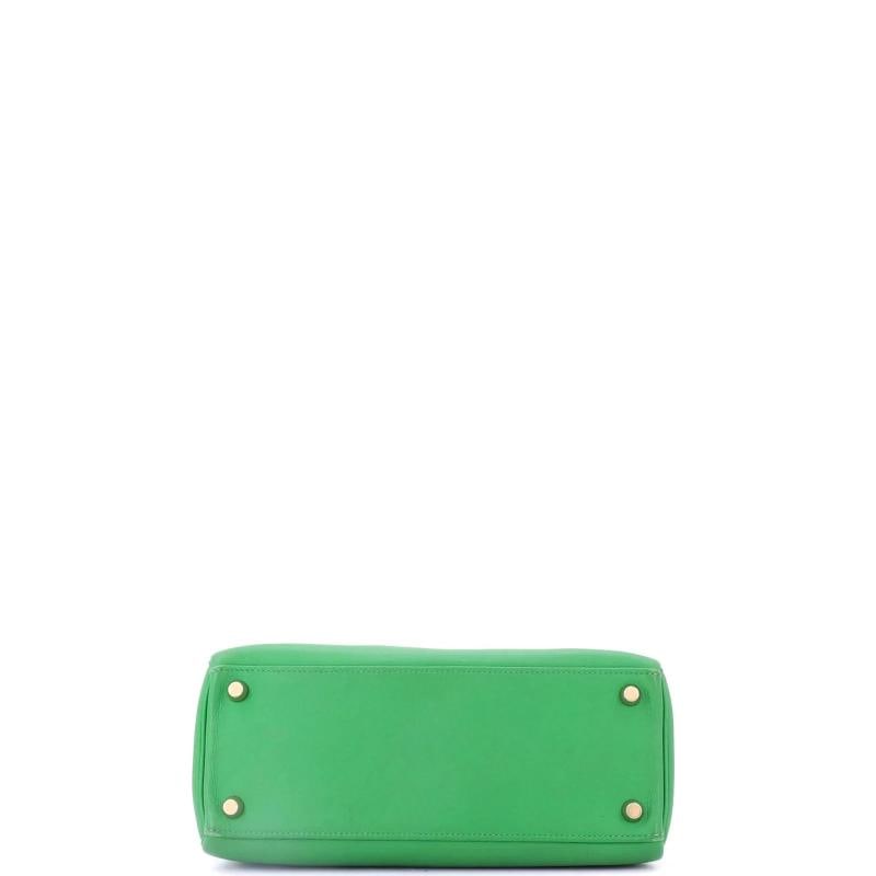 Hermes Kelly Handbag Green Swift with Gold Hardware 25 - 5