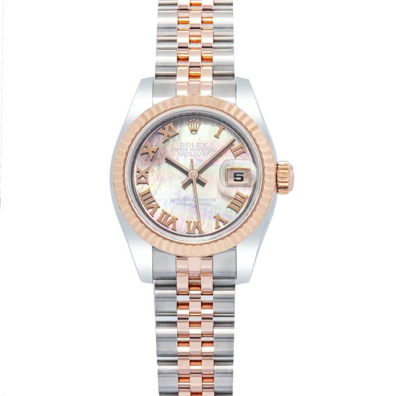 Rolex Datejust 179171 Jubilee 18k Rose Two Tone MOP Dial Auto Lady Watch 26MM: Condition: Pre-owned - Good: This item has been gently used but is in good condition. It might have a few signs of wear, like light scratches or tarnishing. ,Brand: Rolex,REFERENCE: 179171N,Movement: