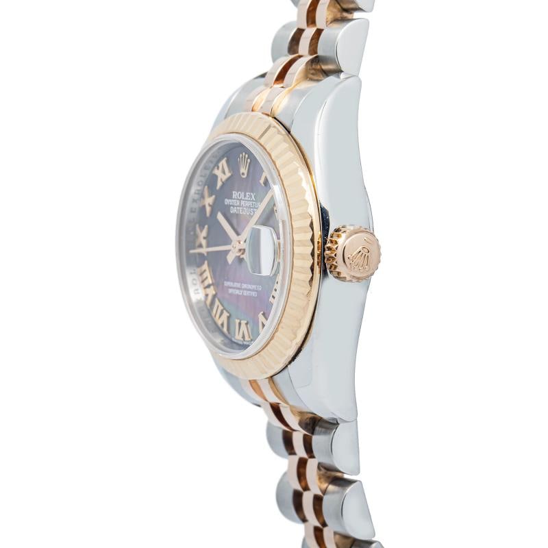 Rolex Datejust 179171 Jubilee 18k Rose Two Tone MOP Dial Auto Lady Watch 26MM - 3