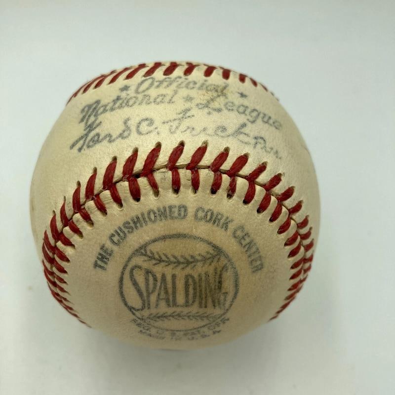 Joe Dimaggio & Lefty O'Doul Signed 1940's National League Baseball JSA COA - 3