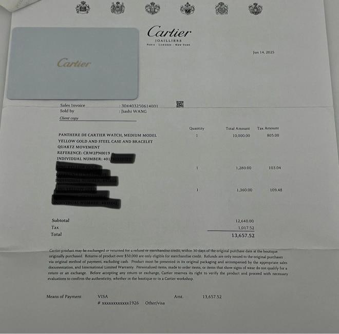 2025 Cartier Panthere Medium W2PN0019 29mm 18k Gold Stainless Steel Box Papers - 2