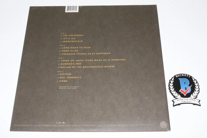 FOO FIGHTERS SIGNED ECHOES SILENCE PATIENCE GRACE ALBUM VINYL RECORD BECKETT COA - 4